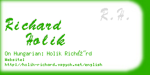 richard holik business card